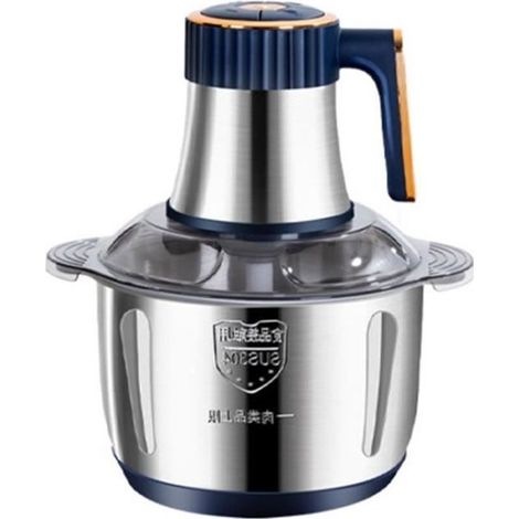 Elektrischer Fleischwolf, 500 W, 5 Liter Fassungsvermögen, 5 Geschwindigkeitsstufen, Edelstahl, 5-liter-schüssel