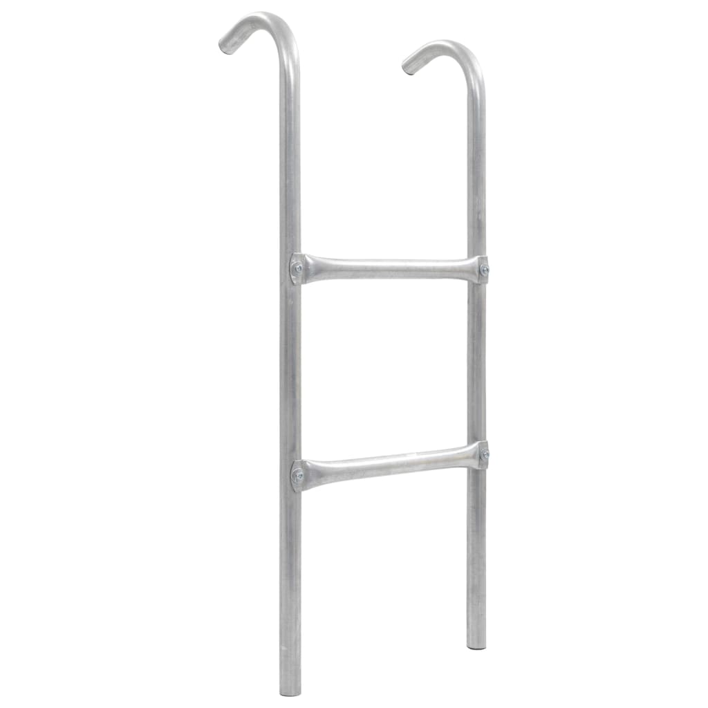 2-stufige Trampolinleiter Stahl Silbern 72 Cm (geeignet Für 65 cm Höhe)