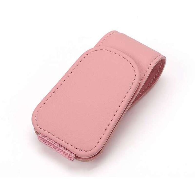 Auto-brillenhalter Aus Mikrofaserleder – Brillenclip – Auto-sonnenbrillenclip – Rosa