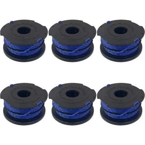 (6 Stück) Spulen Für Black & Decker Gl652, Gl653 Und Gl65 Freischneider – 6er-pack – Schwarz
