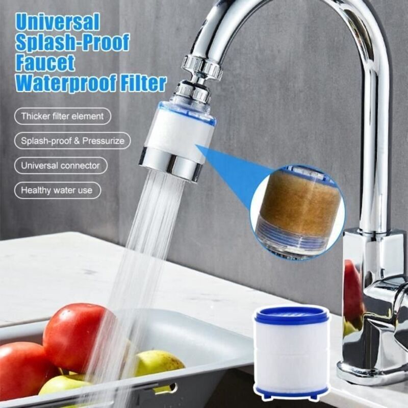 Wasserhahn – 360° Drehbar – Spritzschutz – Filter – Wassersparend