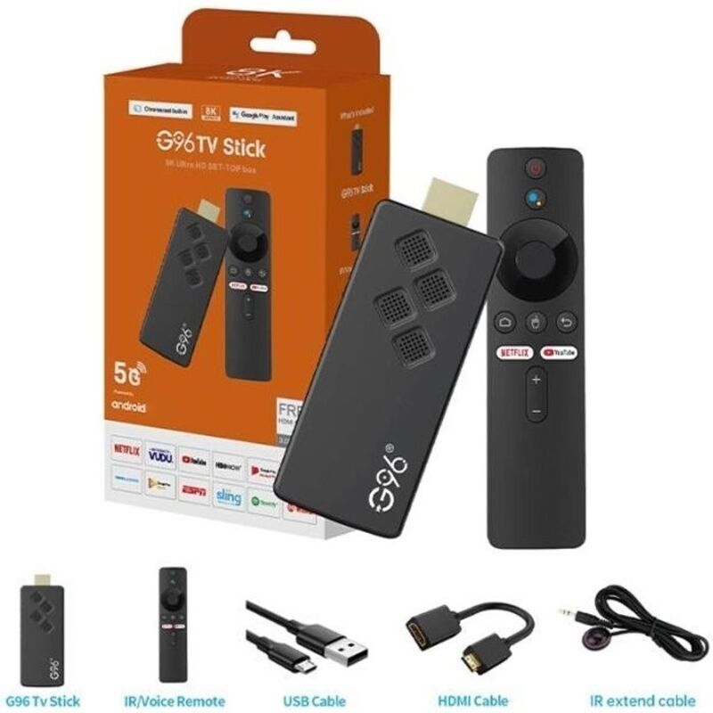Fire Tv Stick G96 H313 Android 13 Smart Tv Stick 2+16g Dualband-wlan Bluetooth Youtube Netflix Google Media Player