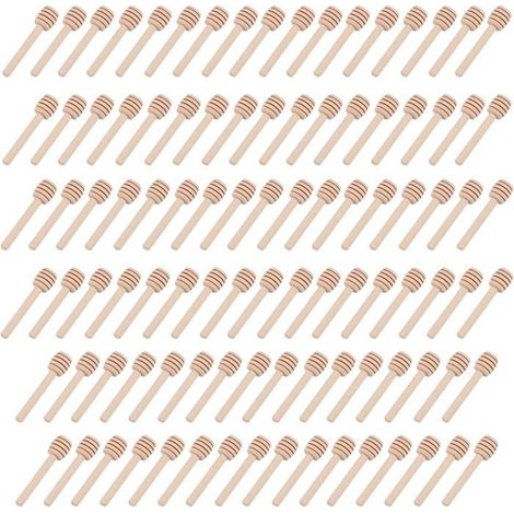 Set Mit 100 Mini-honiglöffeln Aus Holz, 8 Cm, Ideal Für Hochzeiten, Geburtstage Oder Partys