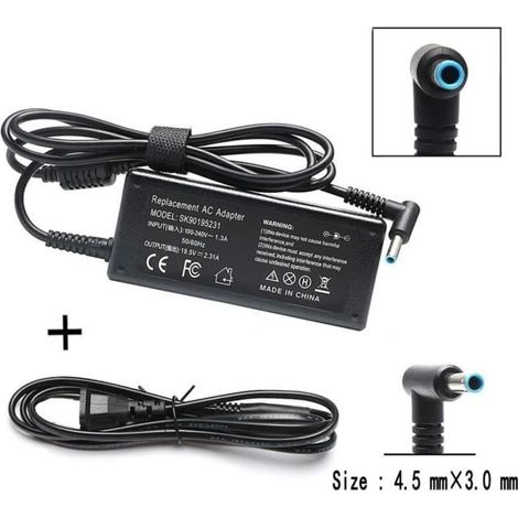 Laptop-ladegerät Für Hp 15-f004wm – 45 W, 19,5 V, 2,31 A – 3,0 Mm X 4,5 Mm Stecker
