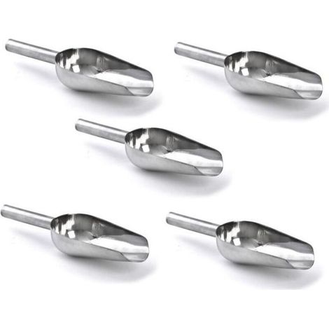 5-teiliges Küchenlöffel-set Aus Lebensmittelechtem Edelstahl Für Süßwaren, Bonbons, Getreide, Zucker, Mehl, Müsli, Erdnüsse, Eiscreme, Löffel