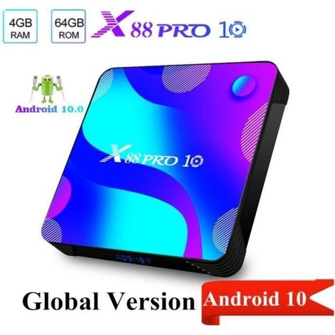 X88 Pro 10 Smart Tv Box Android 10 - 4 Gb + 64 Gb - Rk3318 Usb 3.0 Google Play Store Netflix