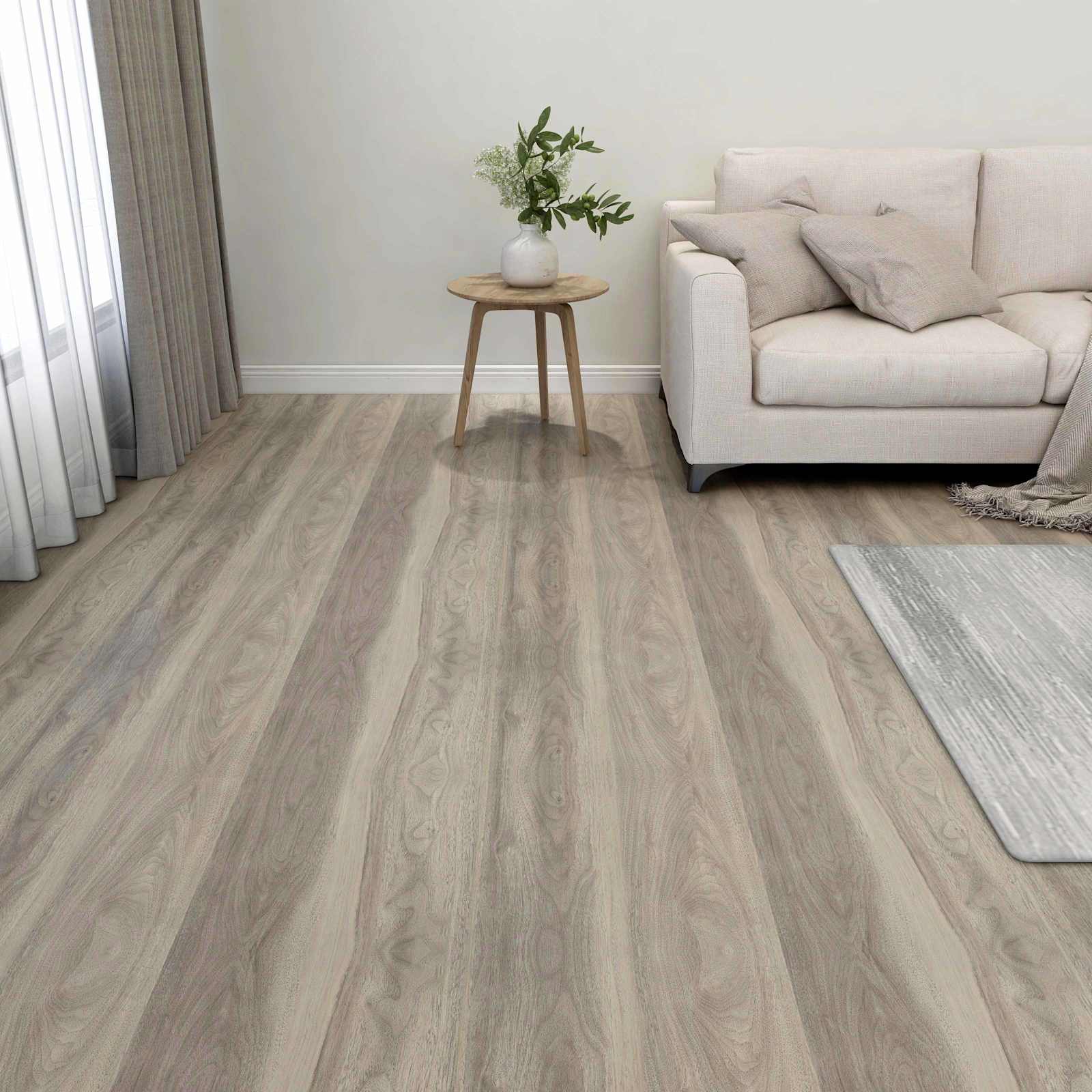 Bodenplatten 55 Pcs Taupe 5,11 M² Pvc
