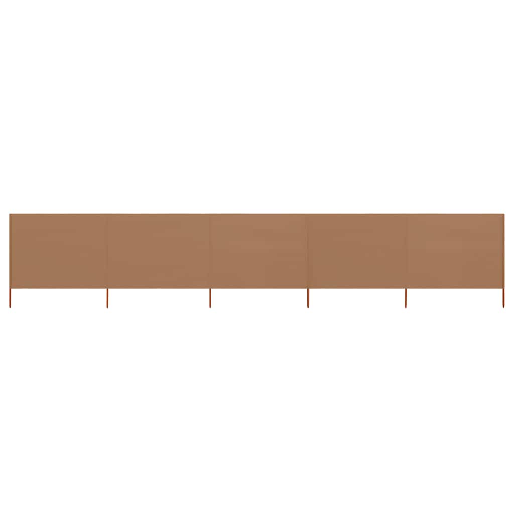 5-teiliges Windschutzgewebe 600 X 80 Cm Taupe