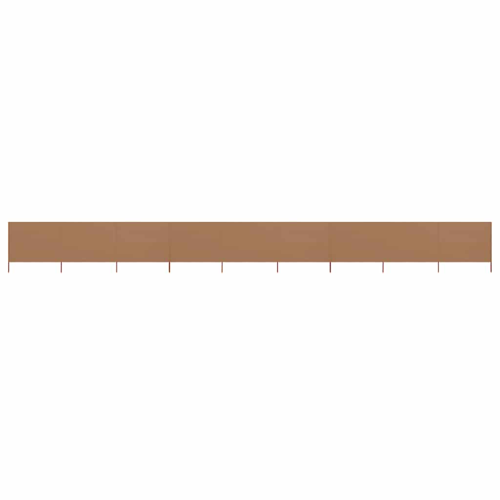 9-teiliges Windschutzgewebe 1200 X 120 Cm Taupe