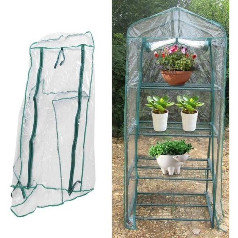 (transparent) 69 X 49 X 160 Cm Ersatzplane Aus Pvc Für Gewächshäuser Mit Anzuchtschale
