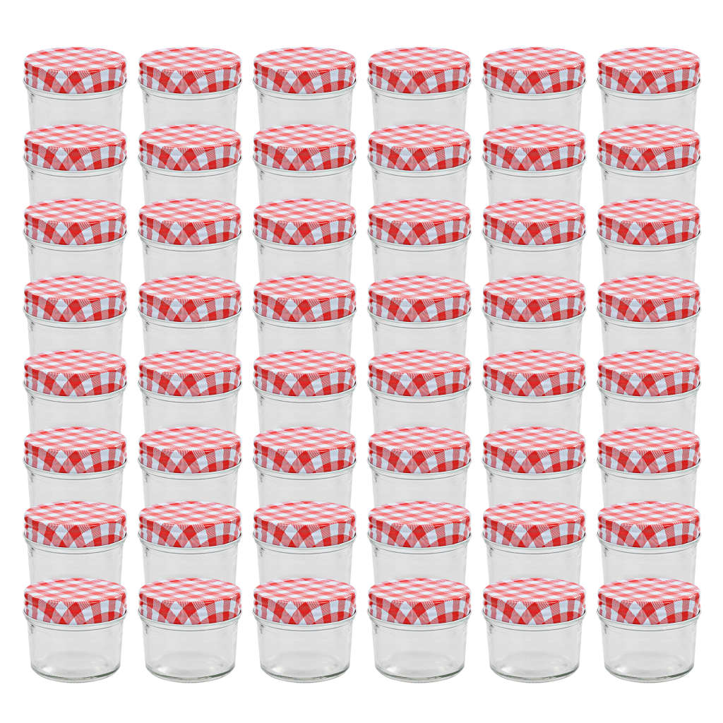 Marmeladengläser Mit Weißen/roten Deckeln 48 Stk. 110 Ml