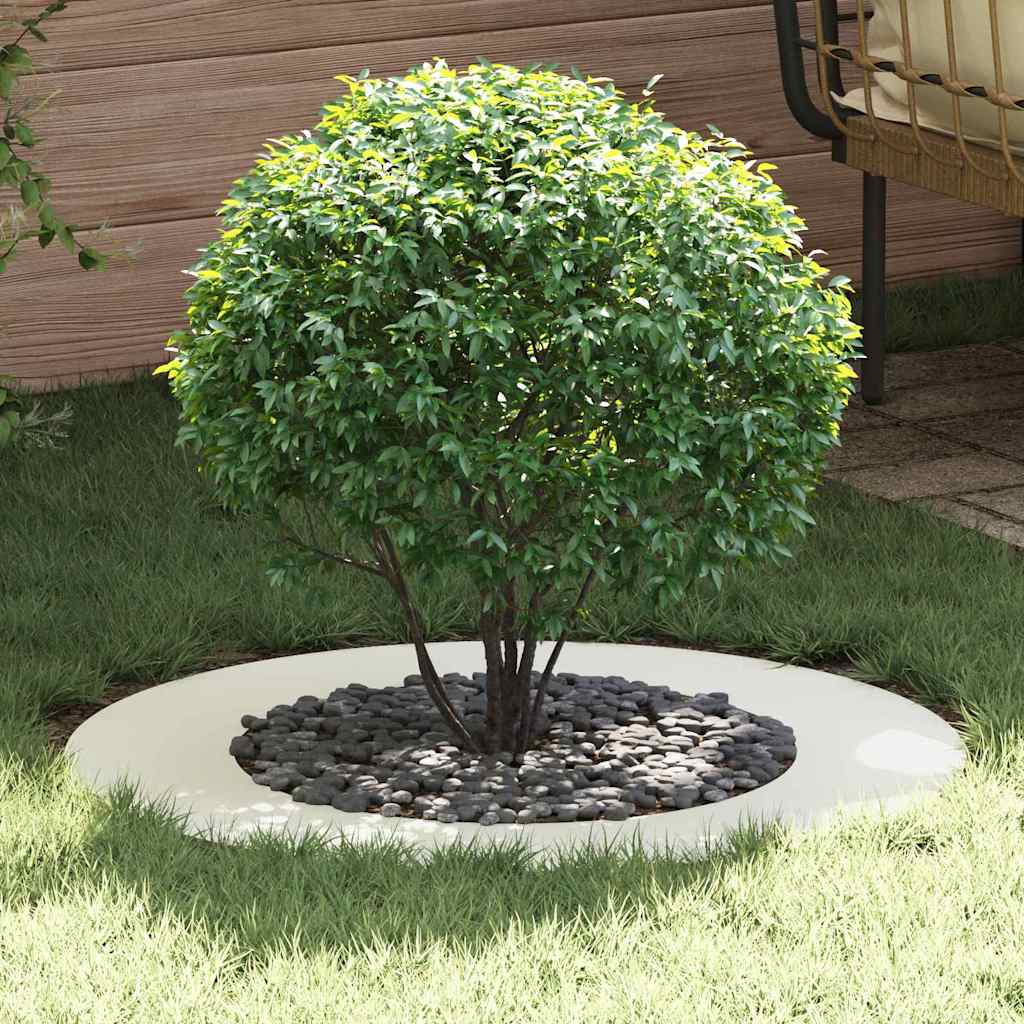 Geeignet Für Flachen Baumring Weiß Ø50 / 80 Cm Stahl