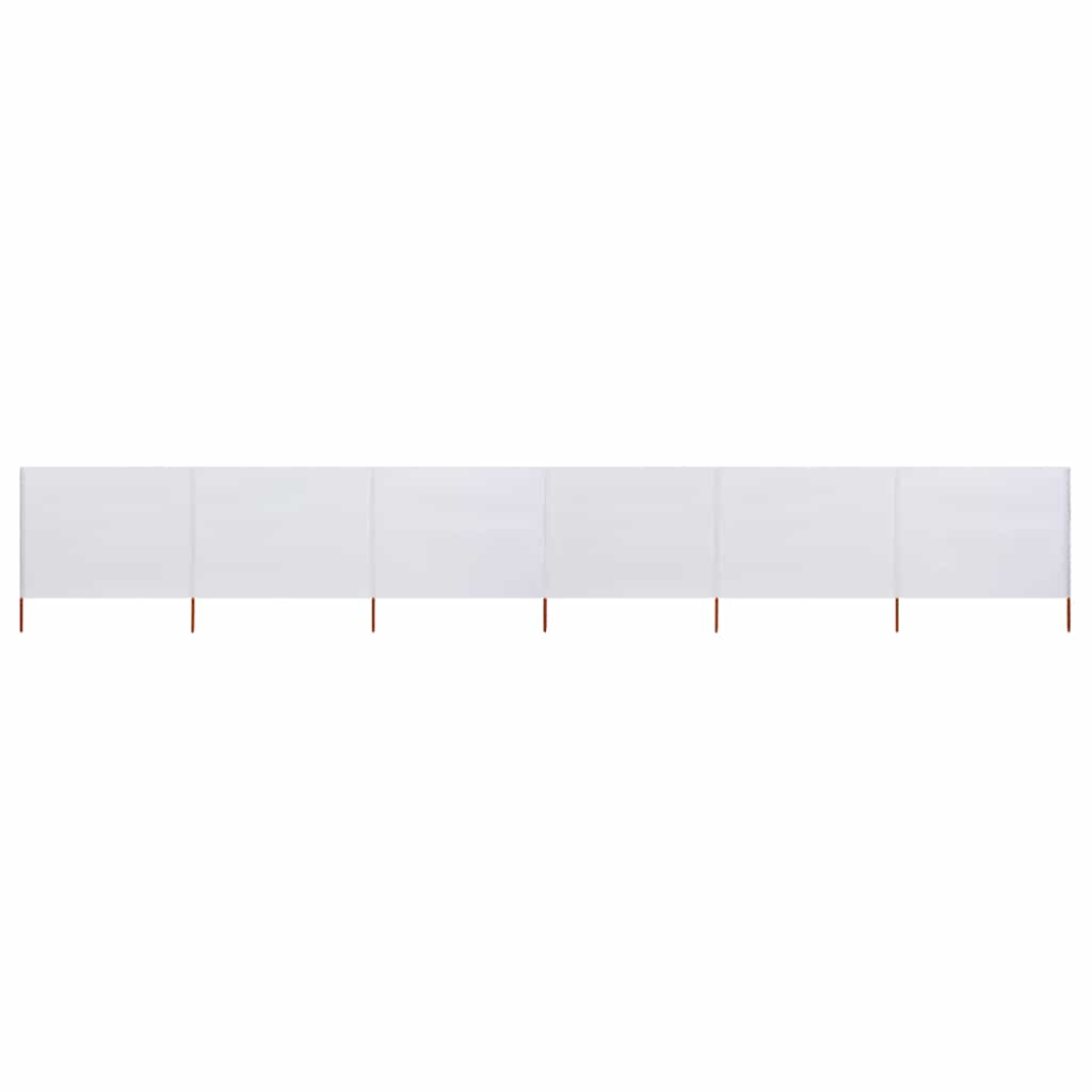 6-teiliges Windschutzgewebe 800 X 120 Cm Sandweiß