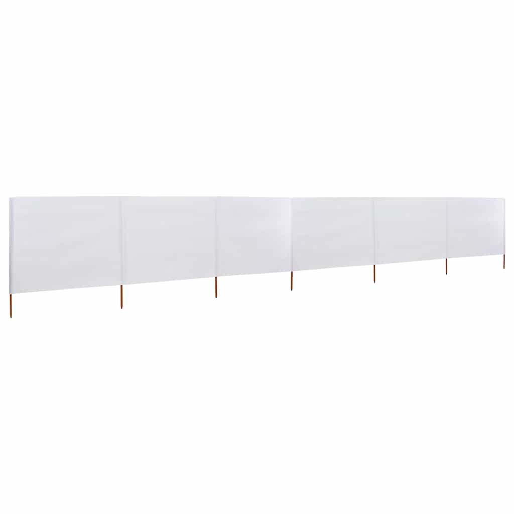 6-teiliges Windschutzgewebe 800 X 80 Cm Weiß