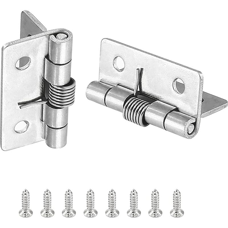 2 Selbstöffnende Federbänder (5 Cm), Türfederbänder Aus Edelstahl 304, Selbstschließende Bänder Für Verdeckte Türen