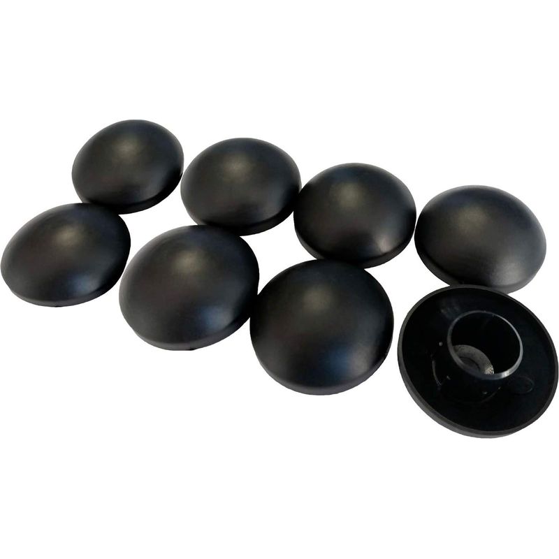 Set Mit 8 Schwarzen 25-mm-endkappen Für Trampolinstangen, Kunststoffkappen Für Trampolin-stahlrohre