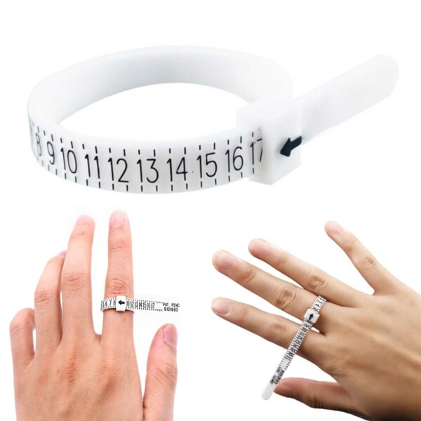 Ringgrößen-messband – Ringgrößenmesser, Ringgrößenmesser, Ringgrößenmesser Für Finger, Weiß