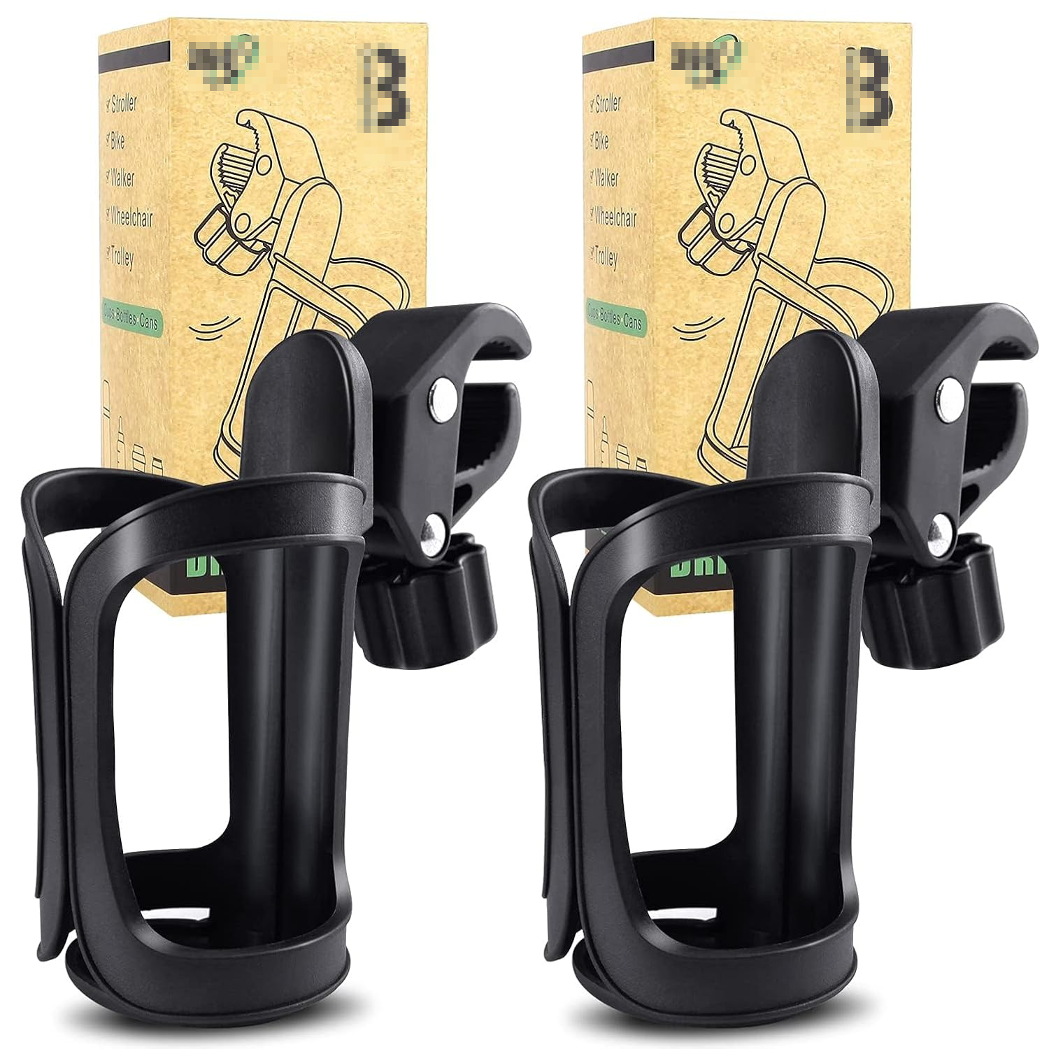 2er-pack Universeller Kinderwagen-becherhalter – Verstellbarer Getränke- Und Flaschenhalter Für Kinderwagen, Lauflernhilfen Und Fahrräder