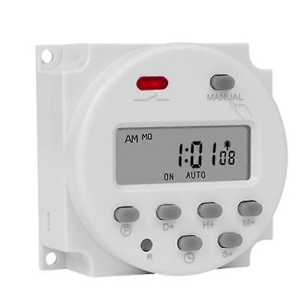 12v Digitalinen Lcd-ajastinkullucht Cn101s, Wöchentlich Programmierbares Relais, 1-sekunden-zeitsteuerung (606032mm)