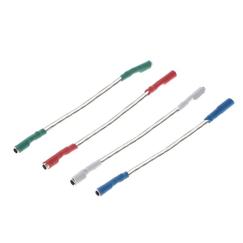 Set Aus 4 Universellen 40-mm-silberkabeln Für 1,2 Bis 1,3 Mm Stifte, Vorgesehen Für Tonabnehmerhalter Und Tonarme Von Plattenspielern.