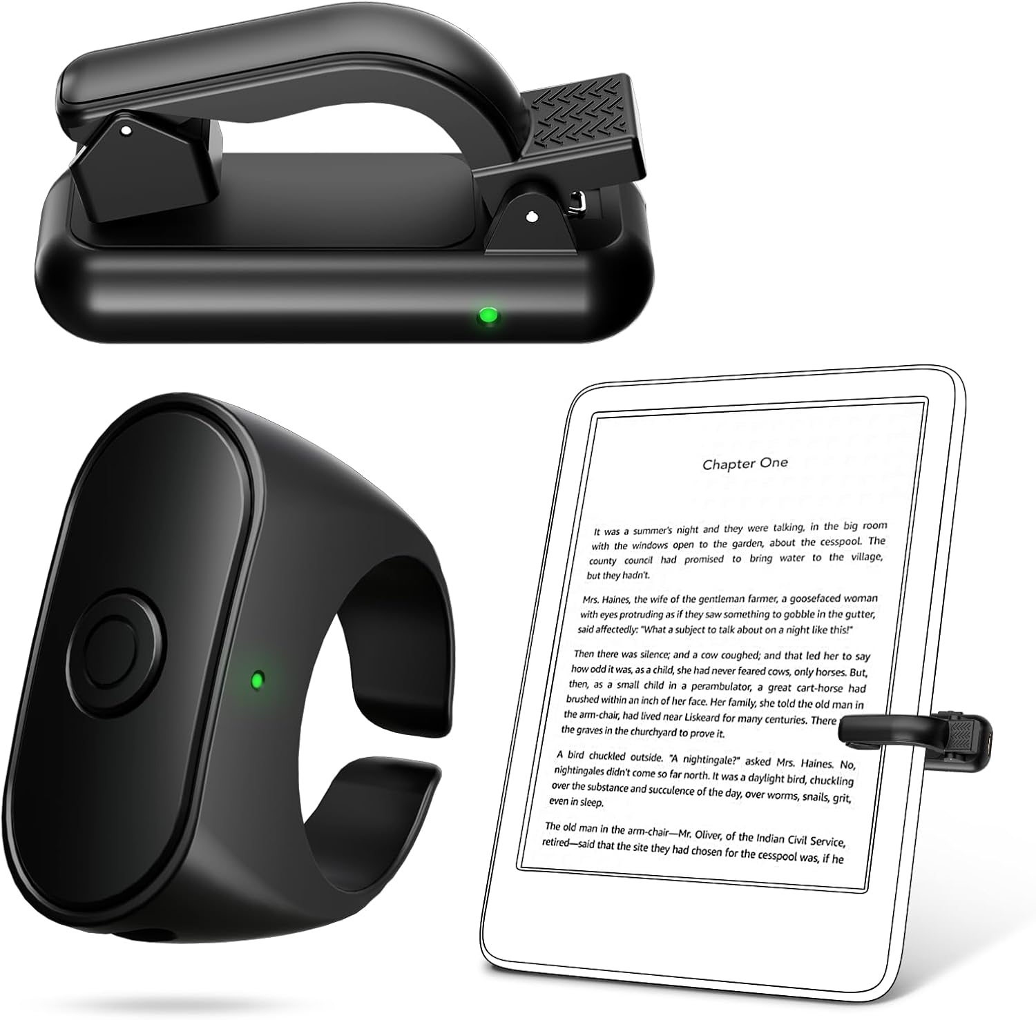 Verbesserter Fernbedienungs-seitenumblätterring Für Kindle Paperwhite, Oasis, Scribe Und Kobo E-reader Hüllenfreundlicher Seitenumblätter-klicker Für Ipad-tablets