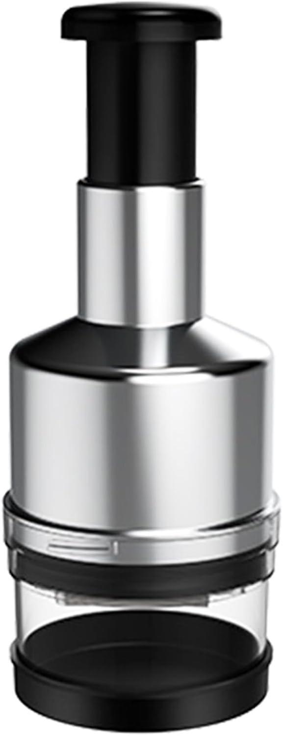 Automatischer Gemüseschneider Mit Rückholmechanismus Für Gleichmäßiges Schneiden, Einfache Bedienung, Edelstahl, Für Gemüse, Zwiebeln, Knoblauch, Nüsse, Salate, Silberner Manueller Gemüseschneider