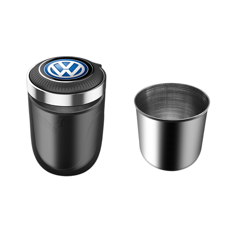 Auto-aschenbecher, Hängend, Multifunktional, Mit Lampe, Metall-aschenbecher-zubehör Für Den Fahrzeuginnenraum (volkswagen)