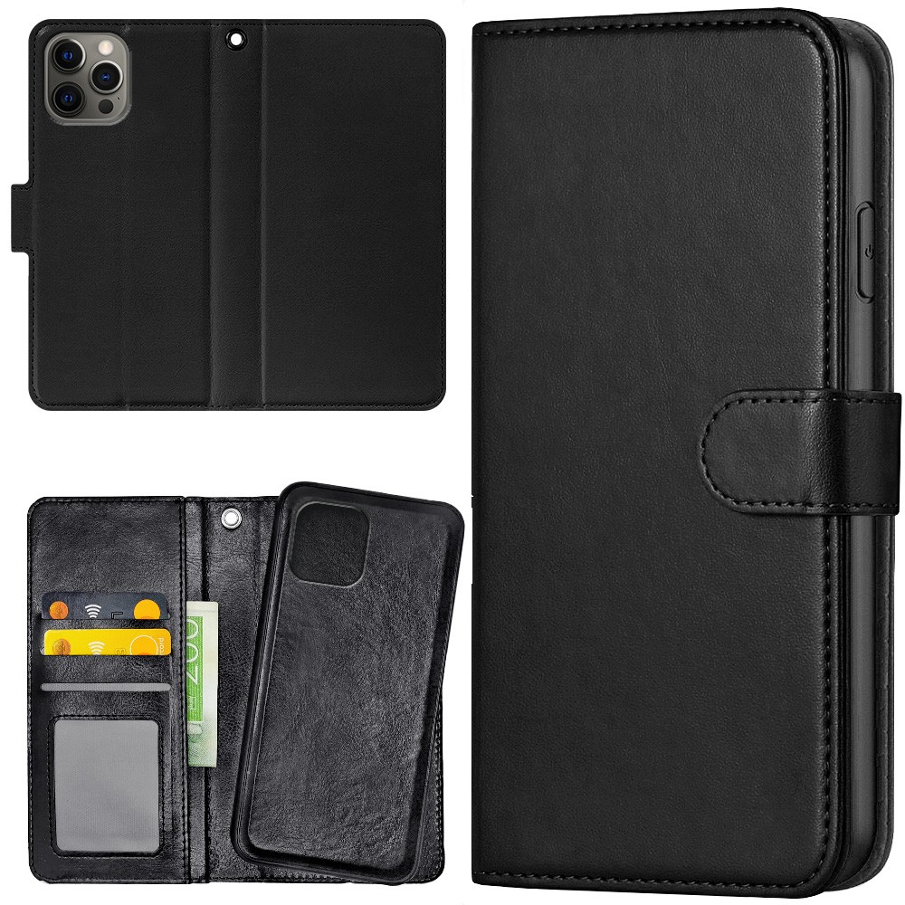 Iphone 16 Pro – Brieftaschenhülle/schutzhülle Schwarz