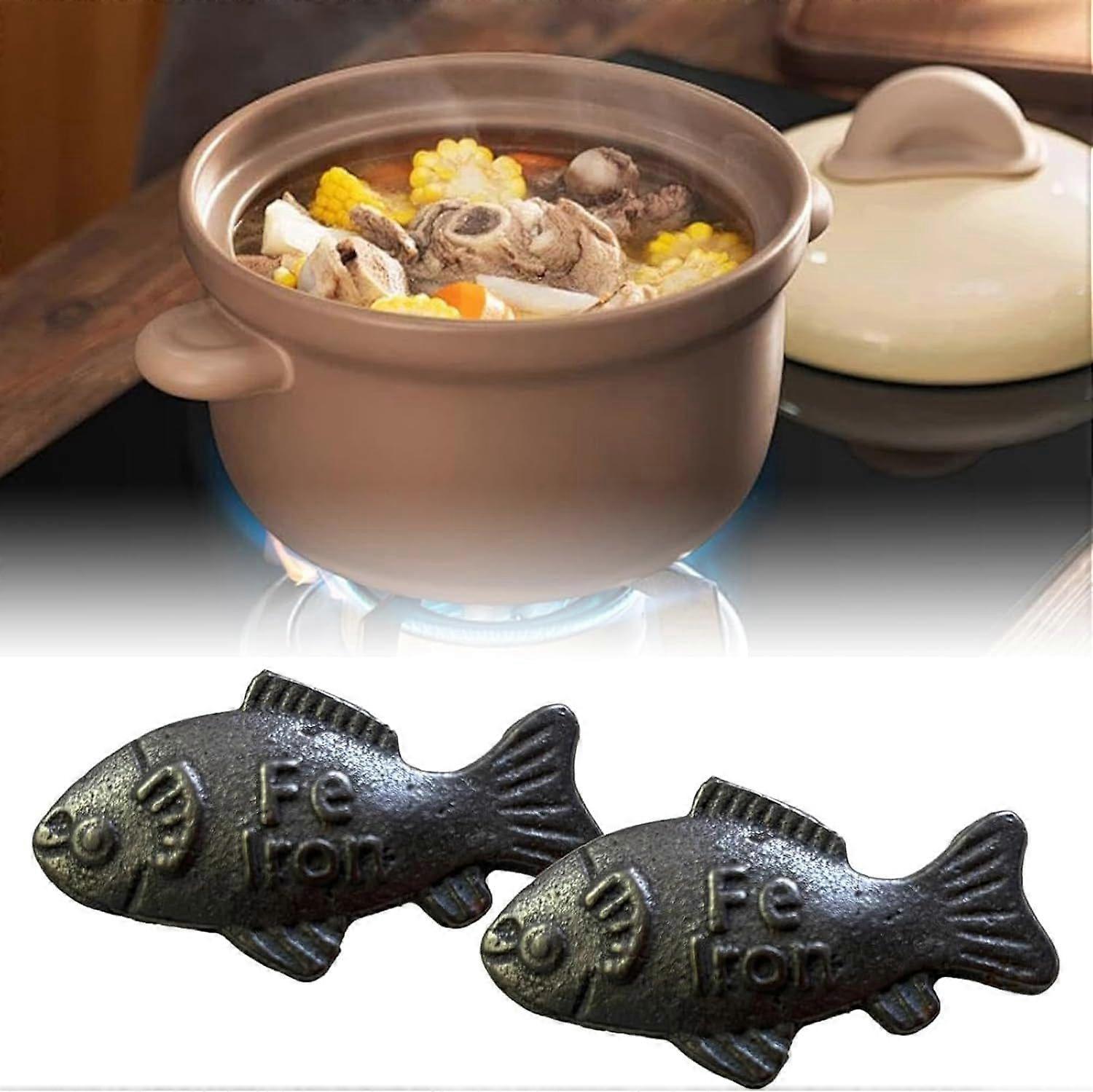 Lucky Iron Fish, Gusseisenfisch Für Eisenangereichertes Kochen, Fügt Speisen Und Wasser Natürliches Eisen Hinzu, Effektives Und Sicheres Wiederverwendbares Kochutensil, Ideal (lgl)