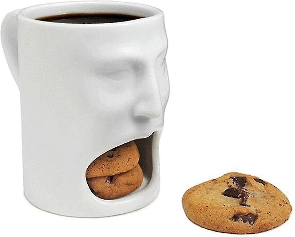 Keramik-kaffeebecher Mit Keks- Oder Teebeutelhalter, Ideal Für Frühstück Oder Tee.