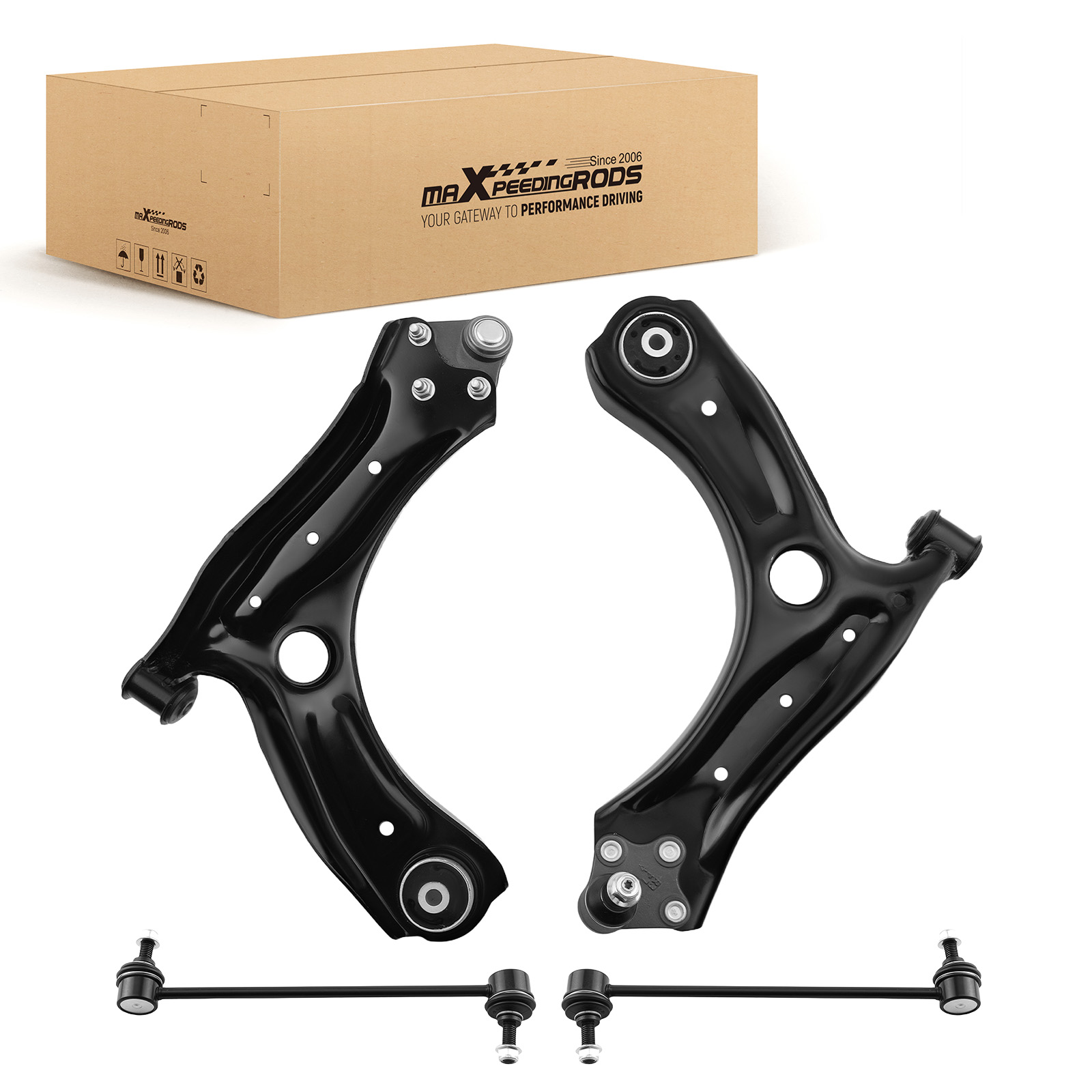 2x Querlenker + 2x Koppelstangen Vorne For Audi A1 8x Seat Ibiza Toledo Vw Polo