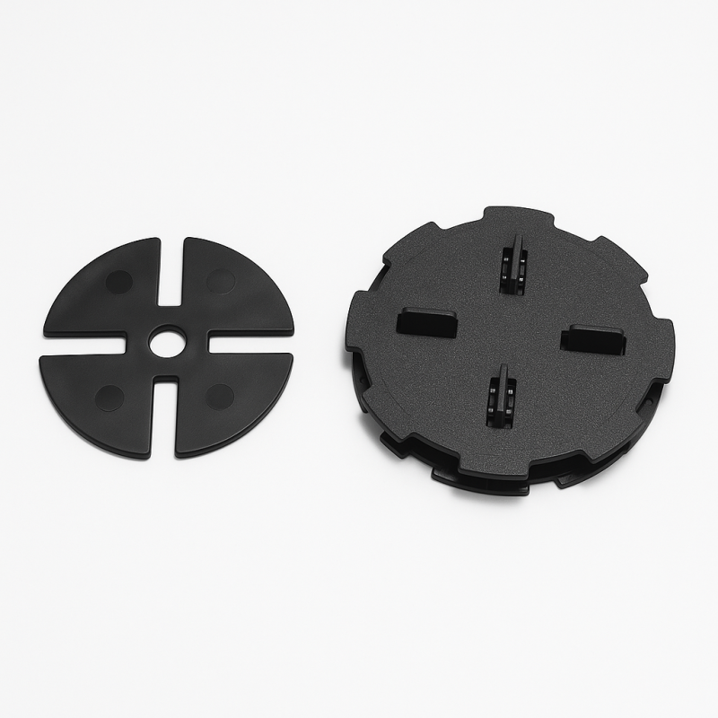 Verstellbarer Plattenlager 10-15 Mm Für Terrassenplatten Und Fliesen Mit Antirutsch- Und Antidröhnauflage 97 Mm - Schwarz