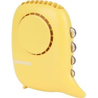 Tragbarer Elektrischer Nackenventilator, Kleines Modell, 3 Geschwindigkeitsstufen, Usb-ladeanschluss, Gelb