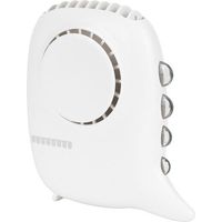 Tragbarer Elektrischer Nackenventilator, Kleines Modell, 3 Geschwindigkeitsstufen, Usb-ladeanschluss, Weiß