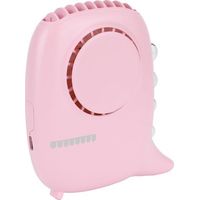 Tragbarer Elektrischer Ventilator Zum Umhängen, Kleines Modell, 3 Geschwindigkeitsstufen, Usb-ladeanschluss, Rosa