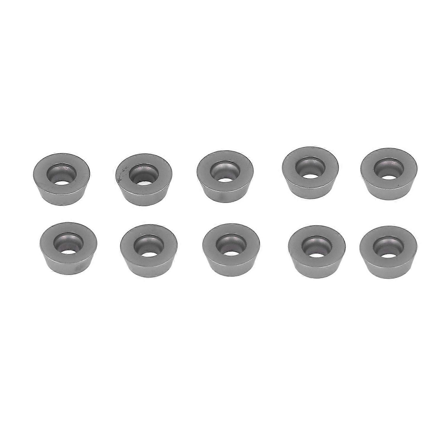10 Stück Schwarze Hartmetall-wendeschneidplatten, Runde Cnc-dreh- Und Fräseinsätze, Drehwerkzeug (rdmw1204moe)