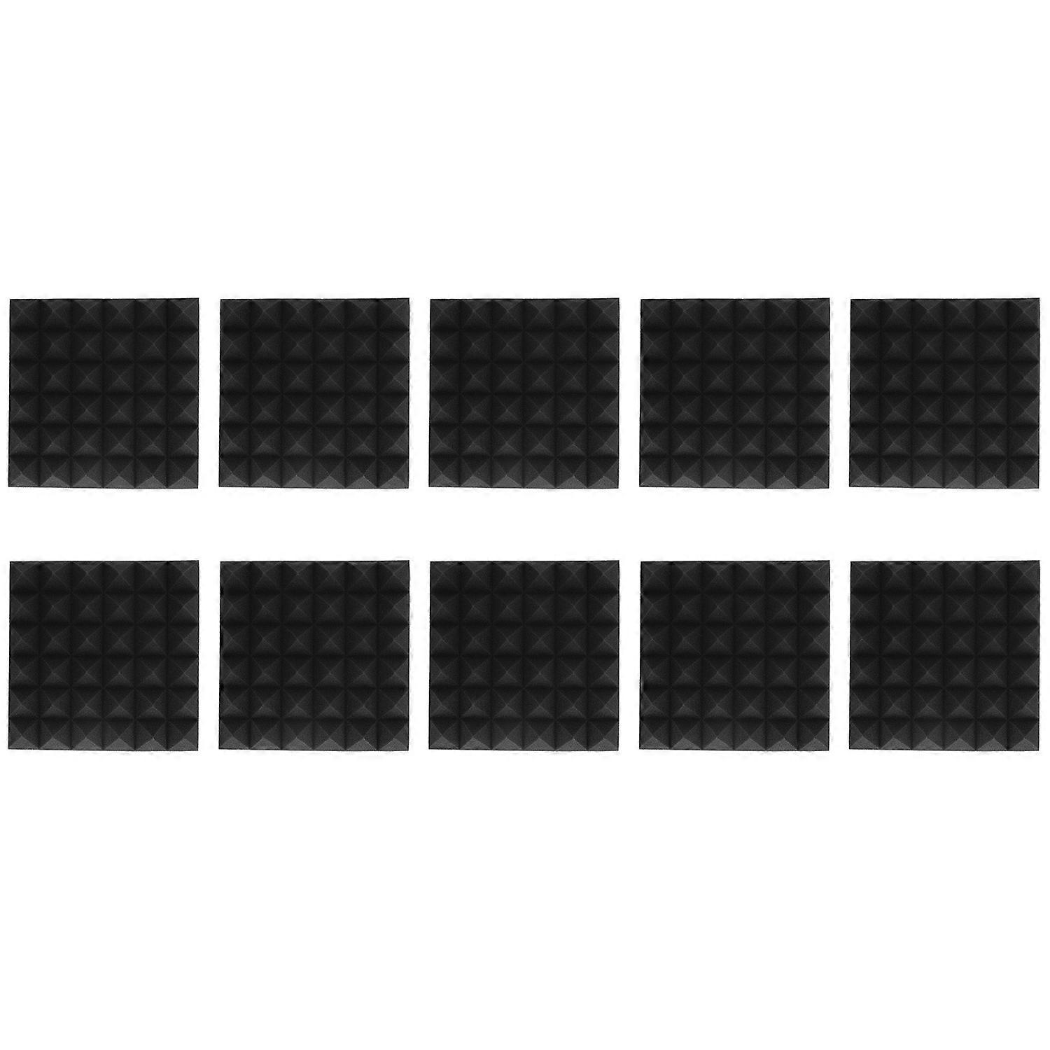 10 Stück Pyramidenförmige Akustikschaumstoffplatten Zur Effektiven Geräuschreduzierung Aus Polyurethan.