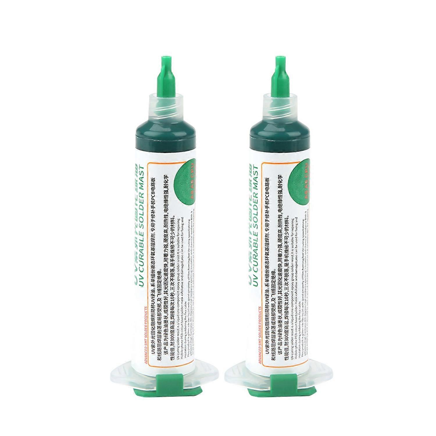 2 Stück Uv-härtende Lötstoppmaske, Bga-leiterplatten-lötstoppfarbe, Grün