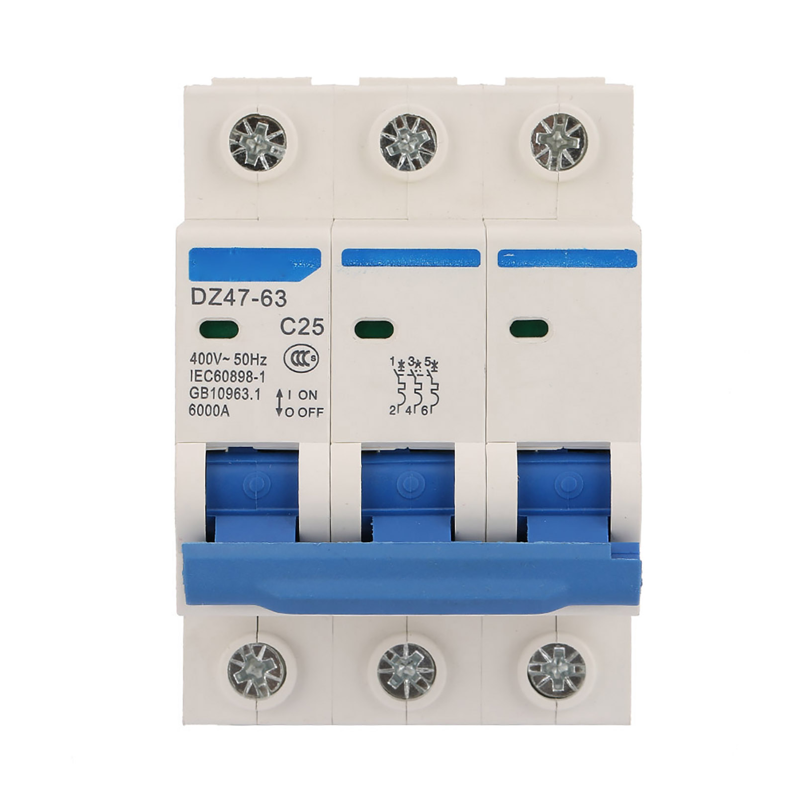 Dz47-63 C25 3p 25a 400v Miniatur-fi-schutzschalter