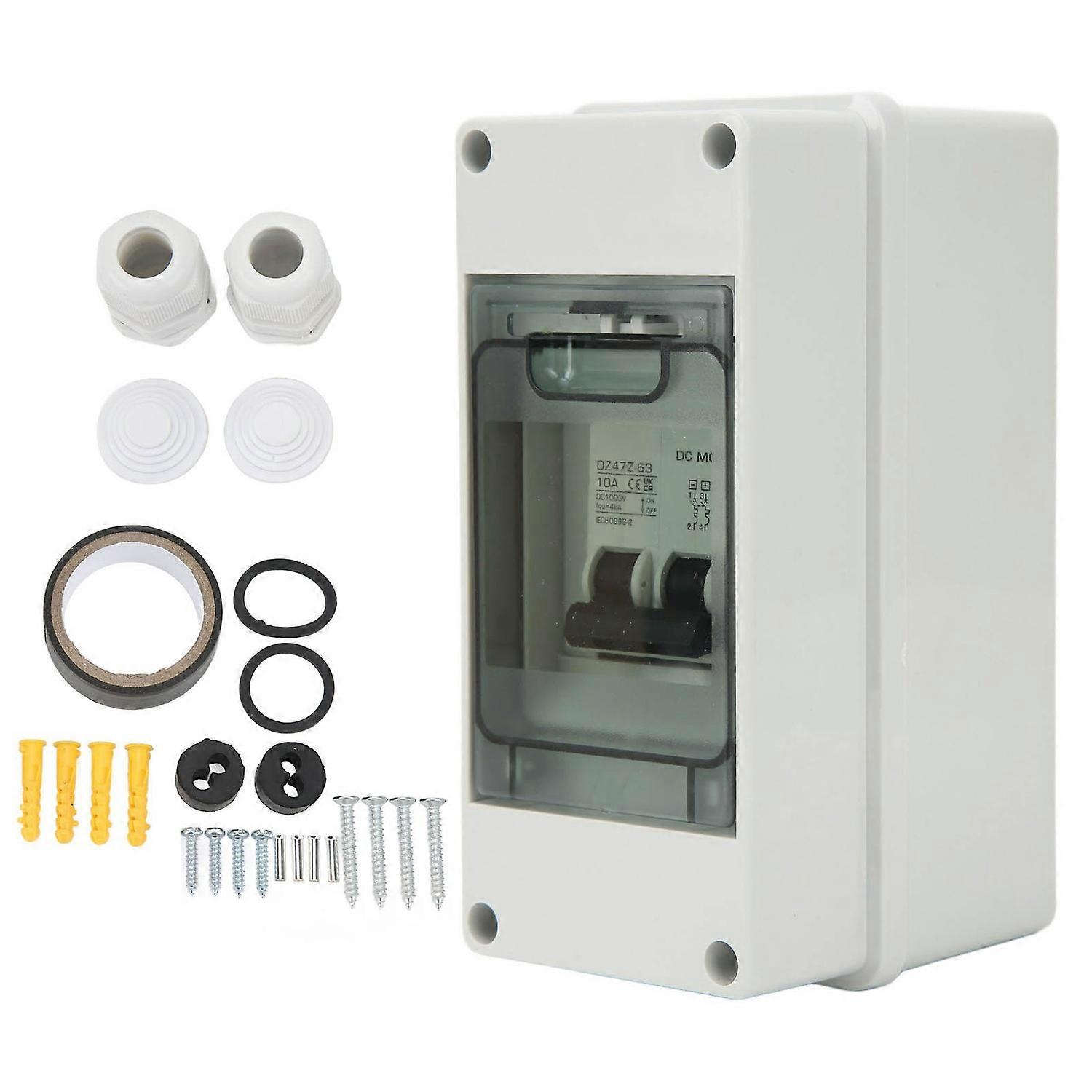 Dc-leistungsschalter 2p 10a Ip65 Wasserdichter Dc-trennschalter Miniatur-leistungsschalter Mit Gehäuse Für