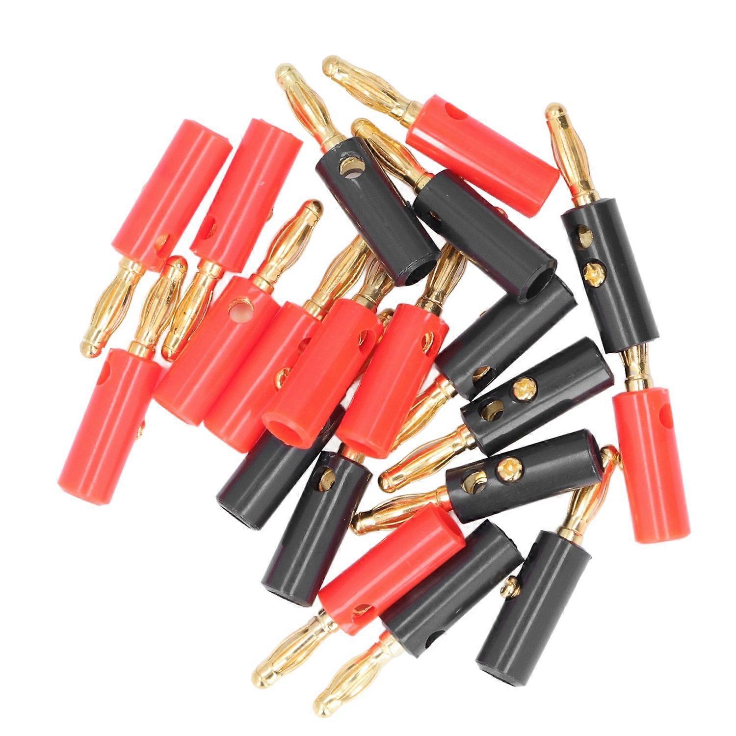 20 Stück Bananenstecker Für Lautsprecherkabel, 4 Mm, Vergoldet, Offenes Schraubgewinde, Universell Für Auto-soundsysteme