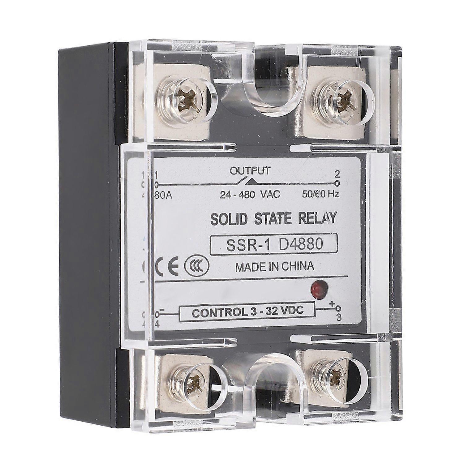 Halbleiterrelais 80 A, Schnell Schaltend, Störungsarm, Dc/ac-ssr-relais, 3–32 V Dc, Steuerung 24–480 V Ac