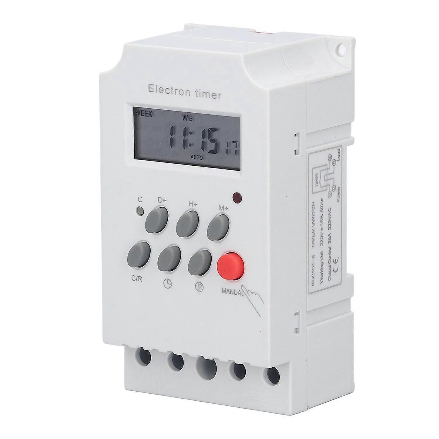 Elektronischer Zeitschalter Mit Din-schienendisplay, Lcd-mikrocomputer, Intelligenter Elektronischer Controller Kg316tii (ac 220 V)