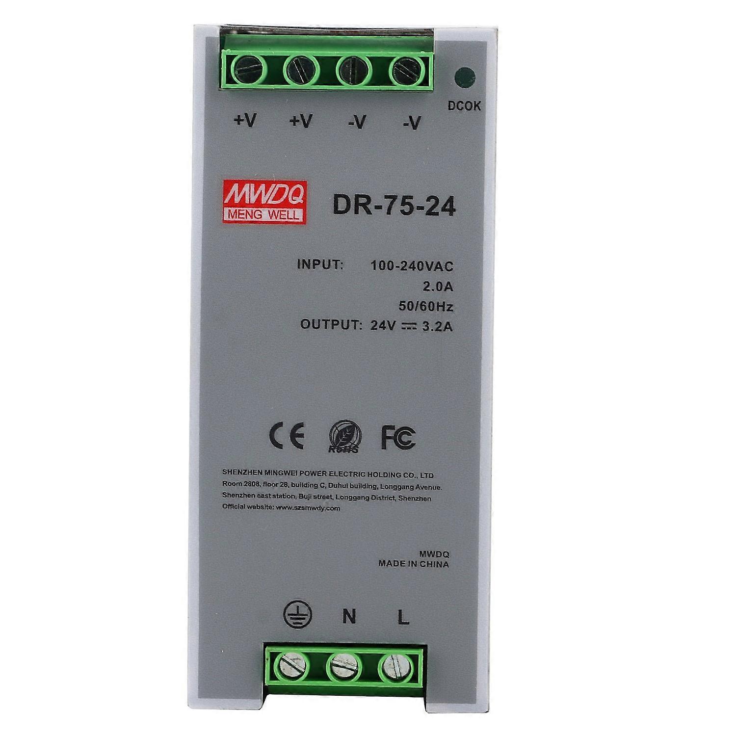 Dr-75-24 75w Einzelausgang 24v Din-schienen-netzteil Ac/dc-schaltnetzteil