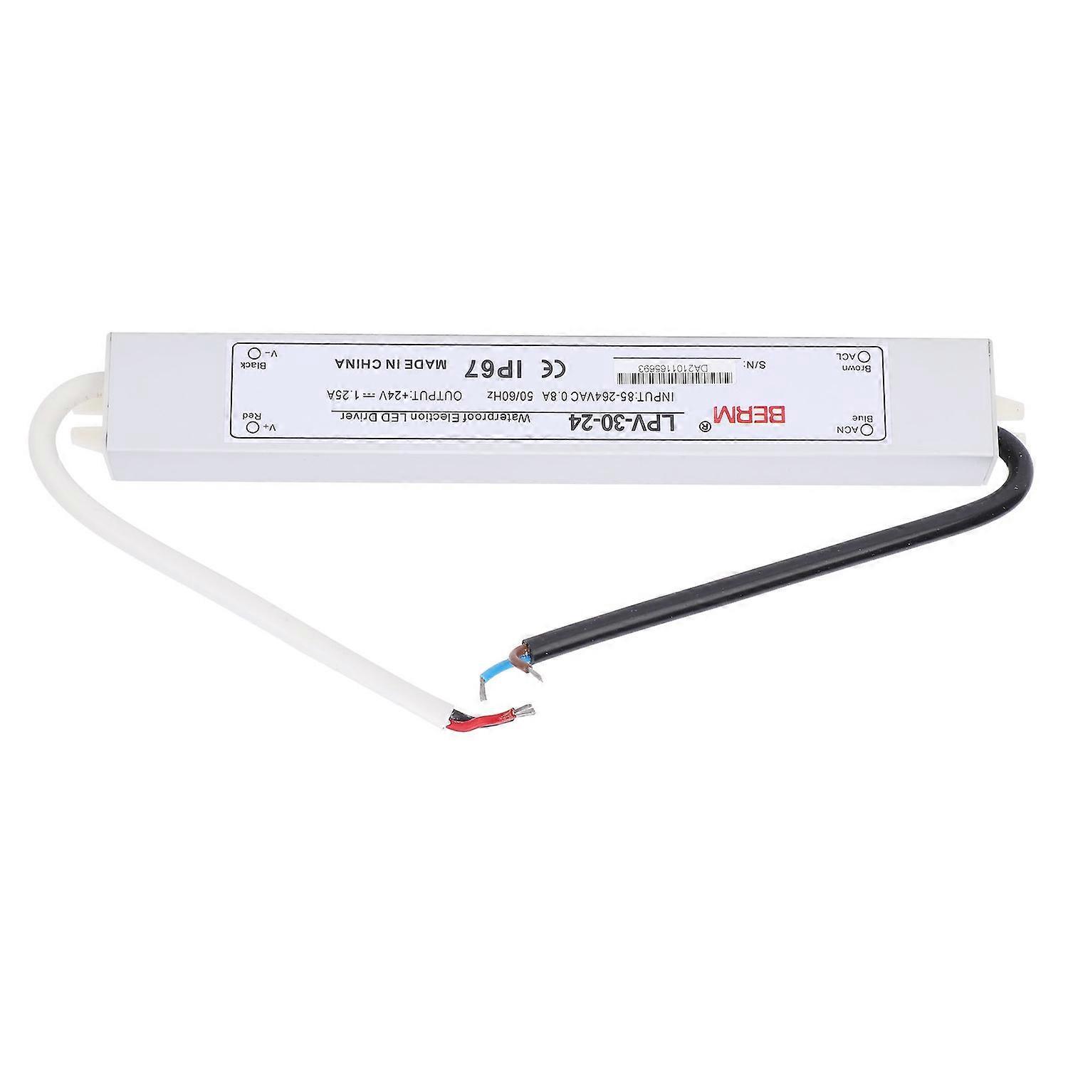 Berm Wasserdichtes Netzteil Aus Aluminiumlegierung Mit Schalter, Transformator Und Treiber, Dc 24 V, 30 W, Lpv-30-24