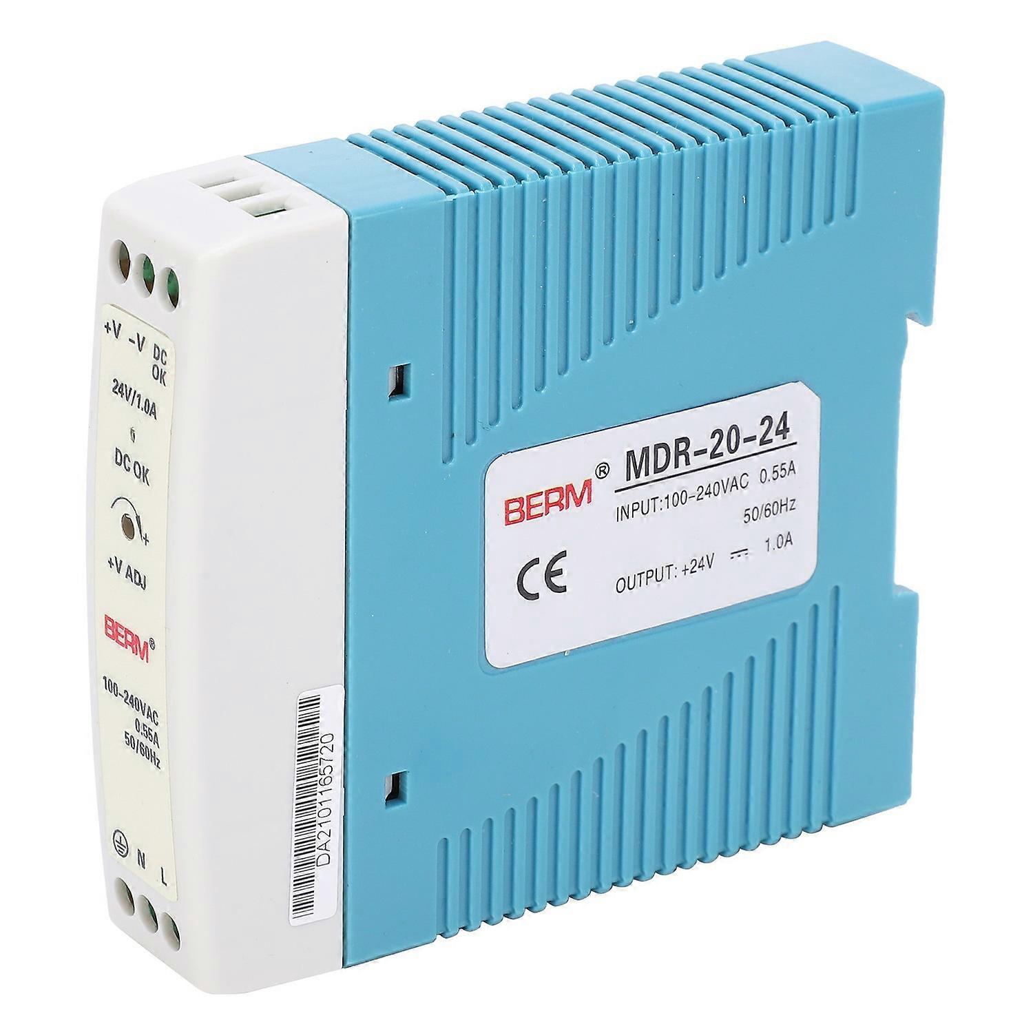 Berm Din-schienen-schaltnetzteil, Ausgang 20 W/24 V/1 A, Ultradünnes Mdr2024, Eingang 100–240 V Ac