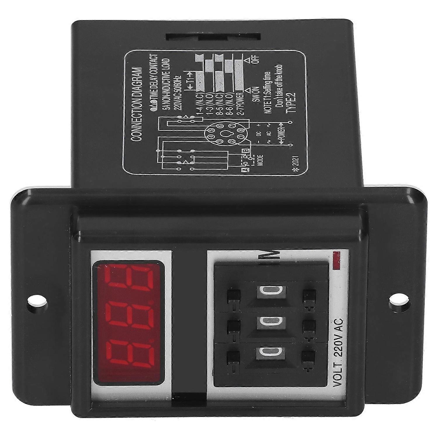 Jyio Zeitrelais Mit Digitaler Anzeige, Hochpräzise Zyklusverzögerungssteuerung, 50/60 Hz, 220 V Wechselstrom