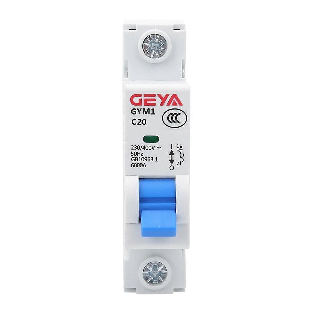 Gym1 Miniatur-leistungsschalter 1p Kleiner Luftschalter Stromkreisschutz 230vac 50/60hz(20a)