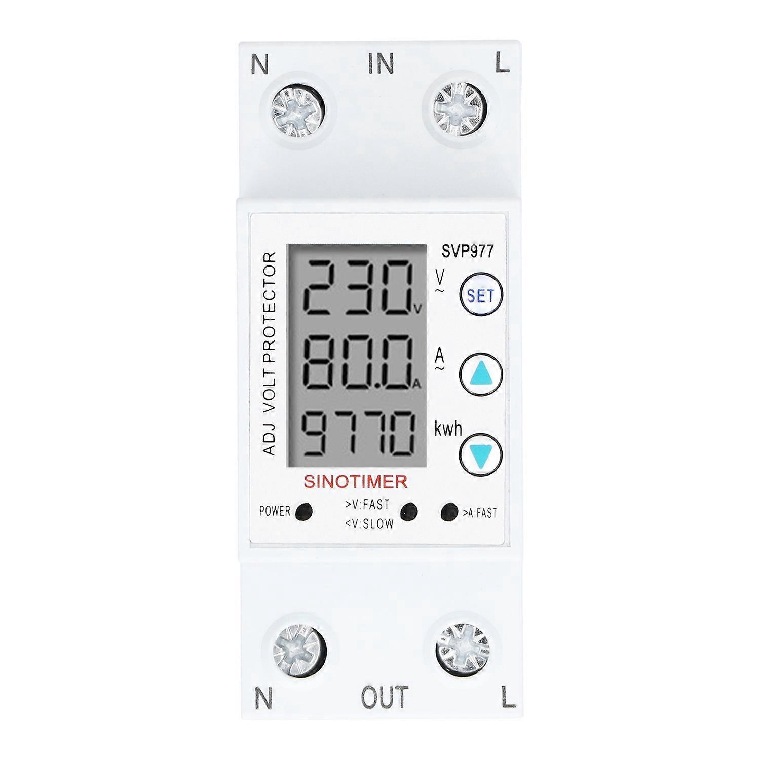 Überwachungsschutzgerät Mit Einstellbarer Spannung, Stromanzeige, 230 V Ac, 50/60 Hz
