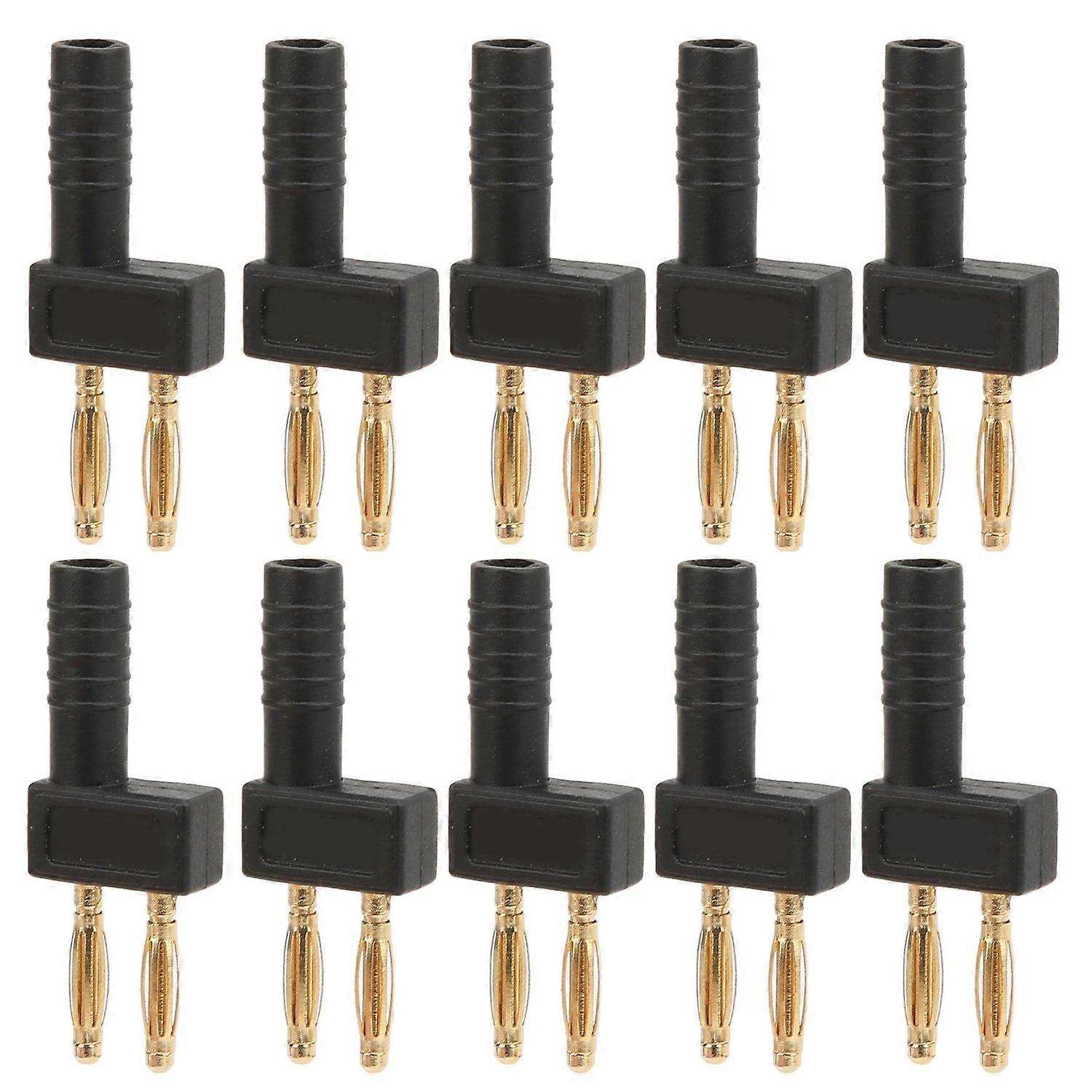U41 10 Stück 2 Mm Bananenstecker, Vergoldet, Zweireihig, Schnelle Verbindung Und Zuverlässiger Kontakt